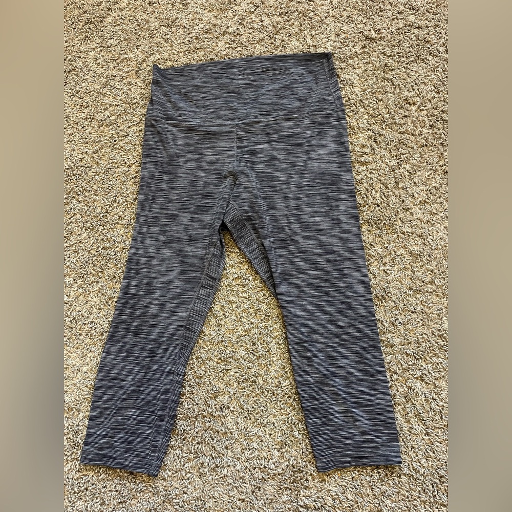 Lululemon Wunder Under Hi Rise 1/2 Train Tight‎ Women's 12 Gray Luxtreme